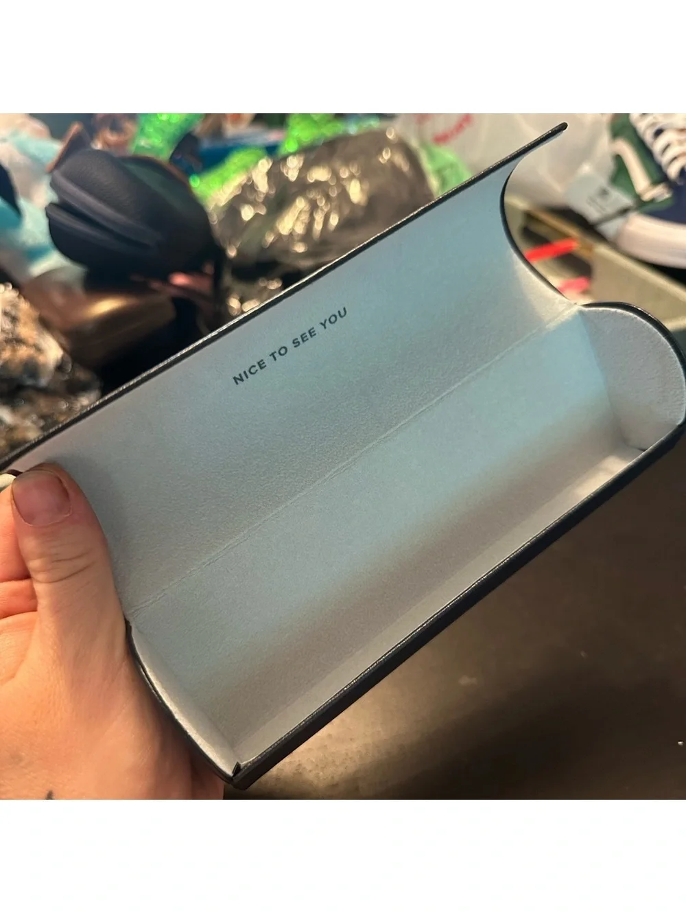 Warby Parker Navy Glasses Case